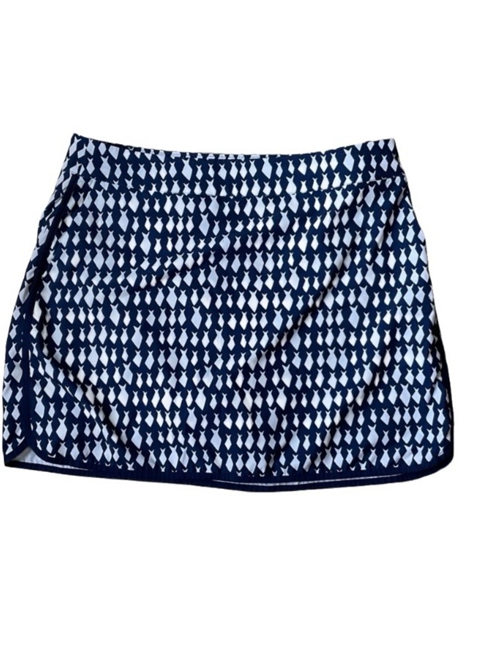 Vineyard Vines Blue and White Side Zip Skort Size 16 Preppy Coastal Performance